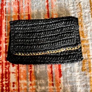 Black H&M Straw Clutch in good condition